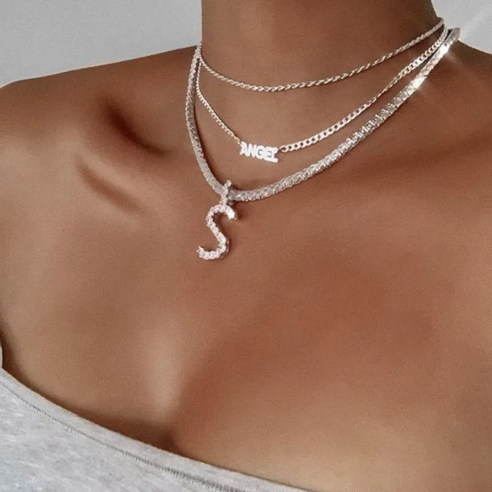 KHLOE JEWELS Necklaces Forever CZ Initial Necklace KHLOE JEWELS Necklaces Forever CZ Initial Necklace