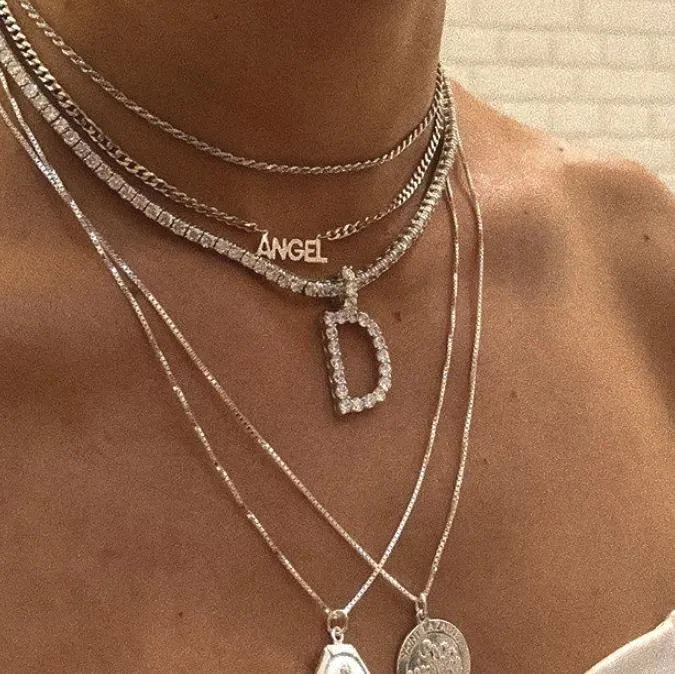KHLOE JEWELS Necklaces Forever CZ Initial Necklace KHLOE JEWELS Necklaces Forever CZ Initial Necklace