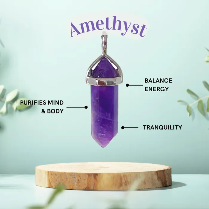 Necklaces CSJA Amethyst Crystal Necklace