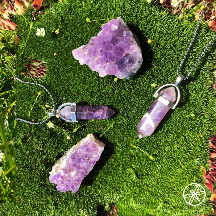 Necklaces CSJA Amethyst Crystal Necklace