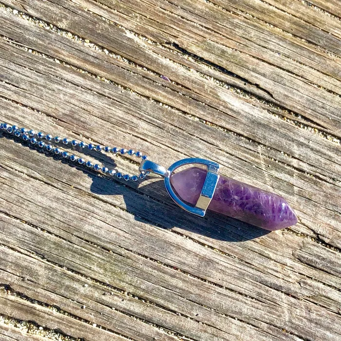 Necklaces CSJA Amethyst Crystal Necklace