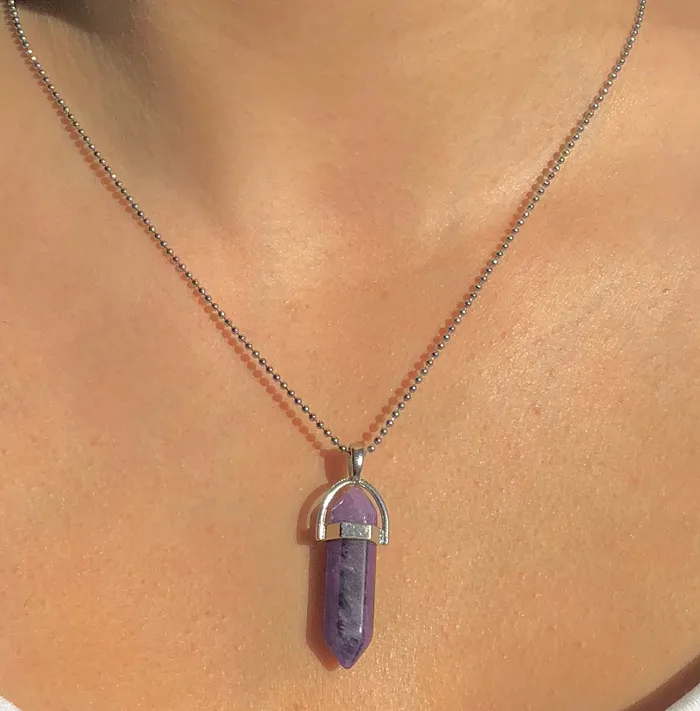Necklaces CSJA Amethyst Crystal Necklace