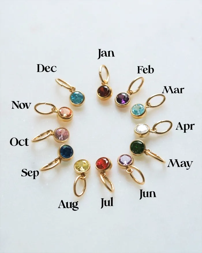 Necklaces Initial I with Birthstone Necklace ERIJEWELRY