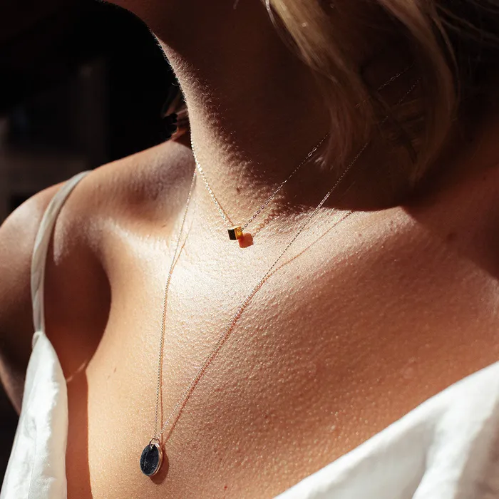 Necklaces Mimi Marge Gold Vermeil Box Necklace