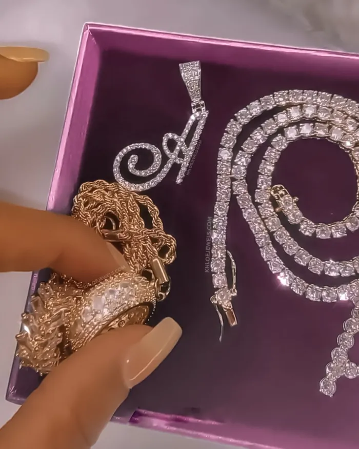 Riviera CZ Initial Necklace KHLOE JEWELS Necklaces