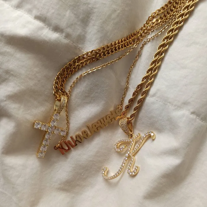 Riviera CZ Initial Necklace KHLOE JEWELS Necklaces
