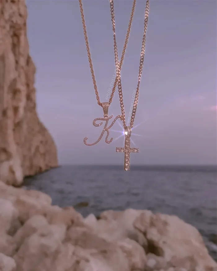 Riviera CZ Initial Necklace KHLOE JEWELS Necklaces