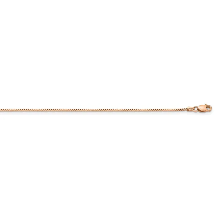 14k Rose Gold 95mm Box ChainWBCRSC4424 WB Choice Jewelry Necklaces