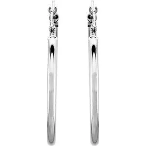 14K White 30 mm Hoop Earrings202706001PSTWBC WB Choice Jewelry Earrings 14K White 30 mm Hoop Earrings202706001PSTWBC WB Choice Jewelry Earrings