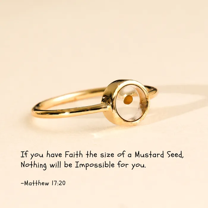 faithbraceletco Rings Mustard Seed of Faith Ring Sterling Silver Ring