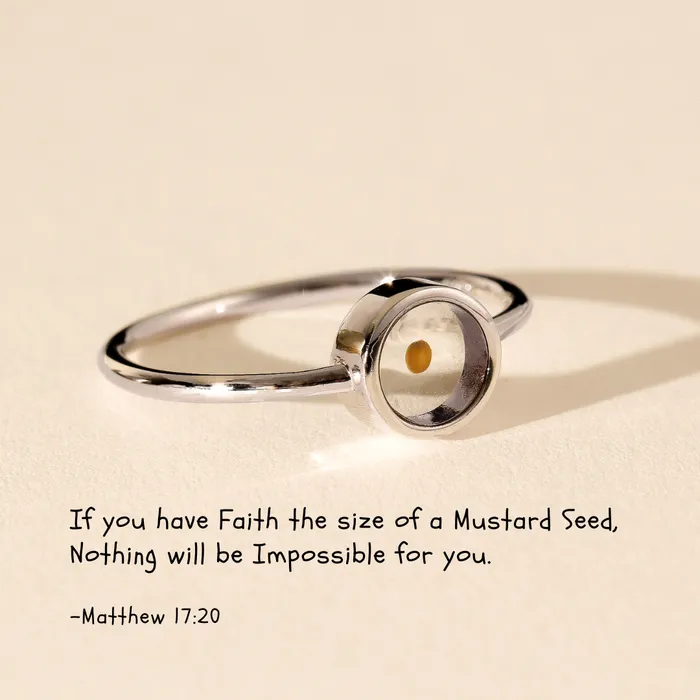 faithbraceletco Rings Mustard Seed of Faith Ring Sterling Silver Ring