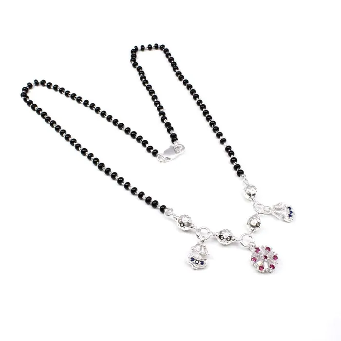 Indian sterling silver Mangalsutra women necklace chain wedding gift for wife Karizma Jewels Necklaces