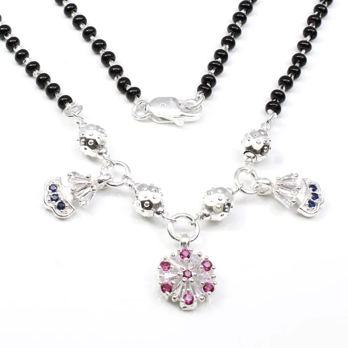 Indian sterling silver Mangalsutra women necklace chain wedding gift for wife Karizma Jewels Necklaces