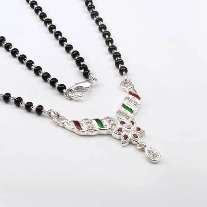 Indian sterling silver Mangalsutra women necklace chain wedding gift for wife Karizma Jewels Necklaces