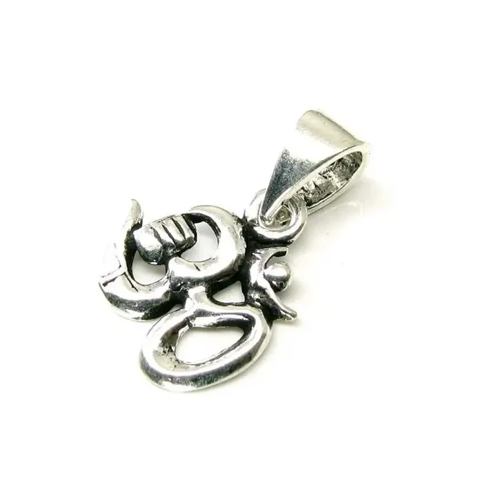Lord Shiva Symbol OM Embossed God 925 Sterling Silver Pendant Karizma Jewels Necklaces Lord Shiva Symbol OM Embossed God 925 Sterling Silver Pendant Karizma Jewels Necklaces