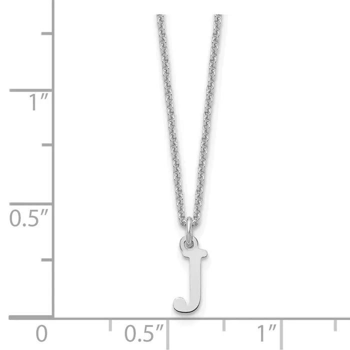 Necklaces 14KW Cutout Letter J Initial NecklaceWBCXNA727WJ WB Choice Jewelry Necklaces 14KW Cutout Letter J Initial NecklaceWBCXNA727WJ WB Choice Jewelry