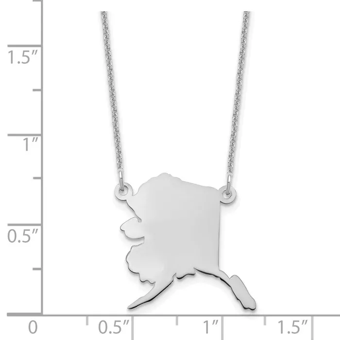 Necklaces WB Choice Jewelry 14KW Alaska State NecklaceWBCXNA706WAK Necklaces WB Choice Jewelry 14KW Alaska State NecklaceWBCXNA706WAK