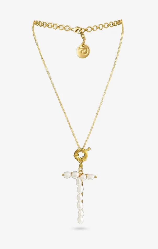 PRERTO ECOMMERCE PRIVATE LIMITED Perle Iniziale Charm Necklace Necklaces