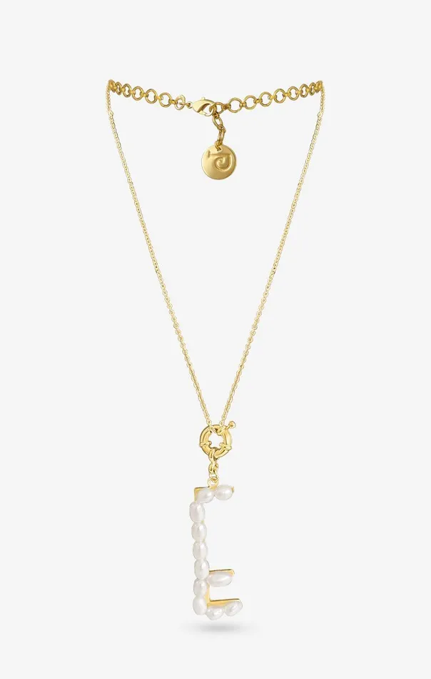 PRERTO ECOMMERCE PRIVATE LIMITED Perle Iniziale Charm Necklace Necklaces
