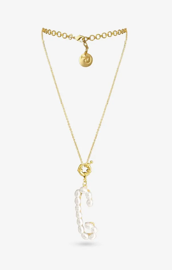 PRERTO ECOMMERCE PRIVATE LIMITED Perle Iniziale Charm Necklace Necklaces