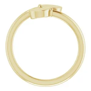 Rings WB Choice Jewelry 14K Yellow Engravable Bypass Ring 51753102PSTWBC