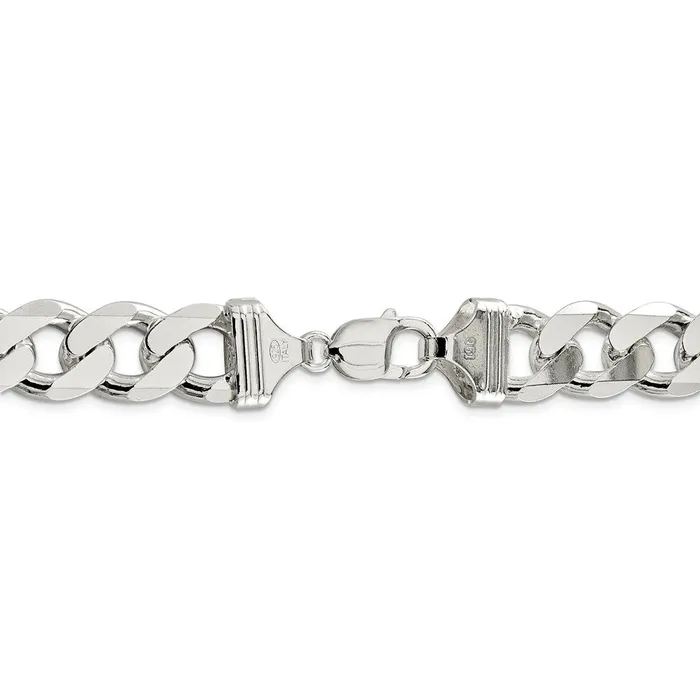 Sterling Silver 15mm Curb ChainWBCQCB40022 WB Choice Jewelry Rings Sterling Silver 15mm Curb ChainWBCQCB40022 WB Choice Jewelry Rings
