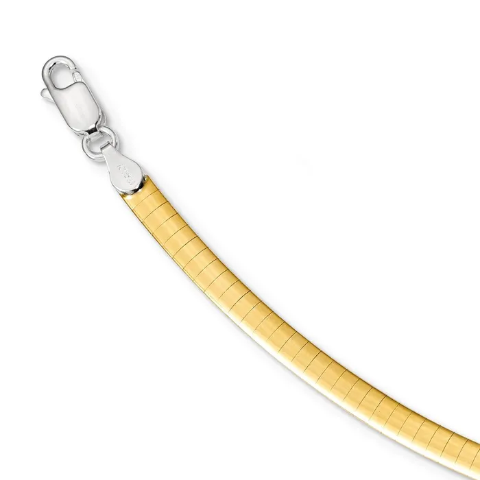 Sterling Silver Goldplated 4mm Reversible w2in ext Cubetto ChainWBCRSM416 WB Choice Jewelry Rings Sterling Silver Goldplated 4mm Reversible w2in ext Cubetto ChainWBCRSM416 WB Choice Jewelry Rings