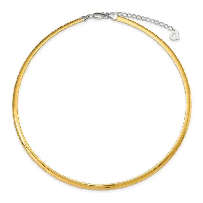 Sterling Silver Goldplated 4mm Reversible w2in ext Cubetto ChainWBCRSM416 WB Choice Jewelry Rings Sterling Silver Goldplated 4mm Reversible w2in ext Cubetto ChainWBCRSM416 WB Choice Jewelry Rings