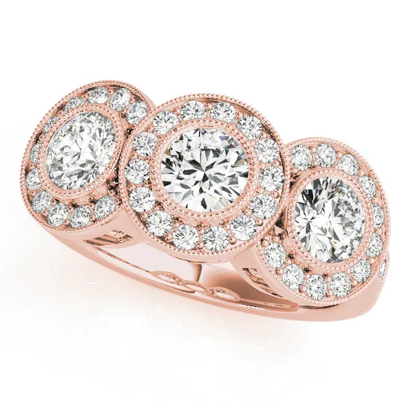 Three Stone Diamond Engagement Ring Overnight Mountings Bridal Rings
