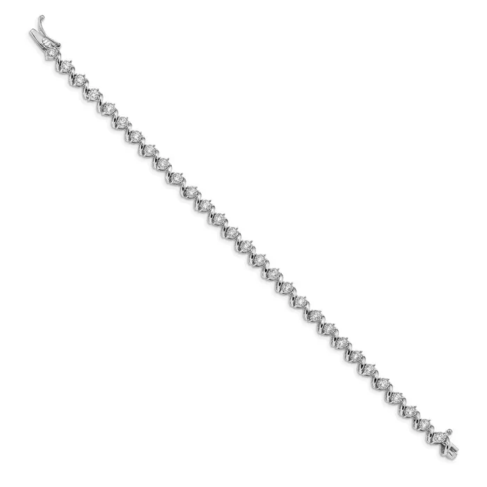 WB Choice Jewelry Bracelets 14k White Gold Diamond BraceletWBCBM4641200WA