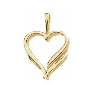 WB Choice Jewelry Necklaces 10K Yellow Heart Pendant 8066072663PSTWBC