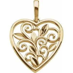 WB Choice Jewelry Necklaces Scroll Leaf Design Filigree Heart Pendant83652304218PSTWBC WB Choice Jewelry Necklaces Scroll Leaf Design Filigree Heart Pendant83652304218PSTWBC