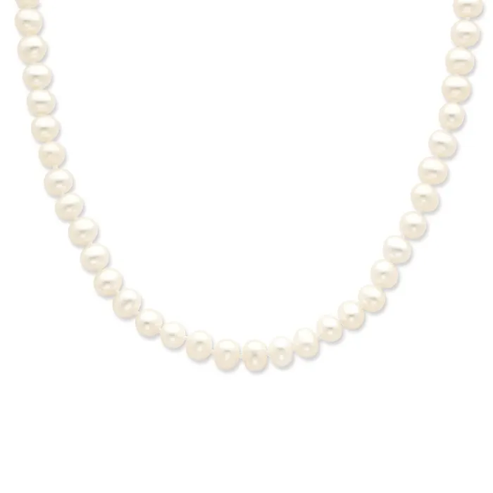 WB Choice Jewelry Necklaces Sterling Silver Rhodium 67mm White Freshwater Cultured Pearl NecklaceWBCQH472618 WB Choice Jewelry Necklaces Sterling Silver Rhodium 67mm White Freshwater Cultured Pearl NecklaceWBCQH472618