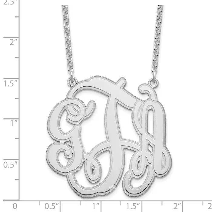 WB Choice Jewelry Necklaces Sterling SilverRhodiumplated Circular Etched Monogram NecklaceWBCXNA554SS WB Choice Jewelry Necklaces Sterling SilverRhodiumplated Circular Etched Monogram NecklaceWBCXNA554SS