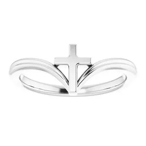 WB Choice Jewelry Rings Platinum Cross Ring R43078104PSTWBC