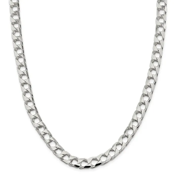 WB Choice Jewelry Rings Sterling Silver 86mm Flat Open Curb ChainWBCQFOC30024