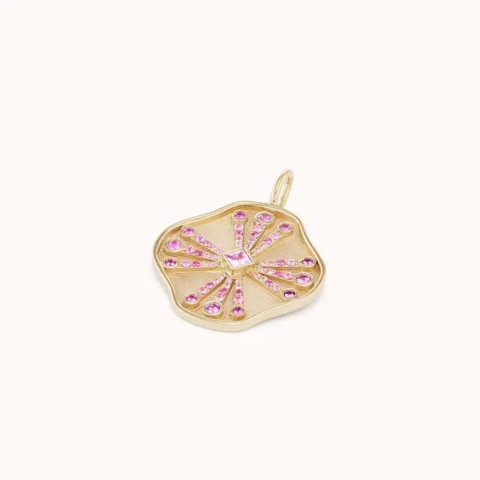 Charm Necklaces Marlo Laz Guiding Light Charm Pink Sapphire