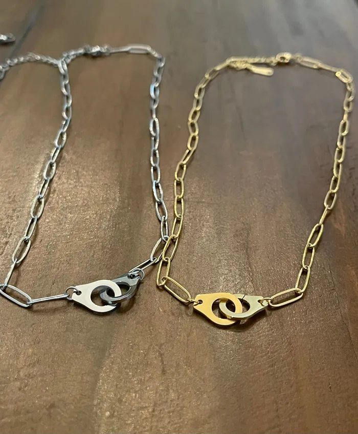 handcuff paperclip necklace bubs sass Necklaces