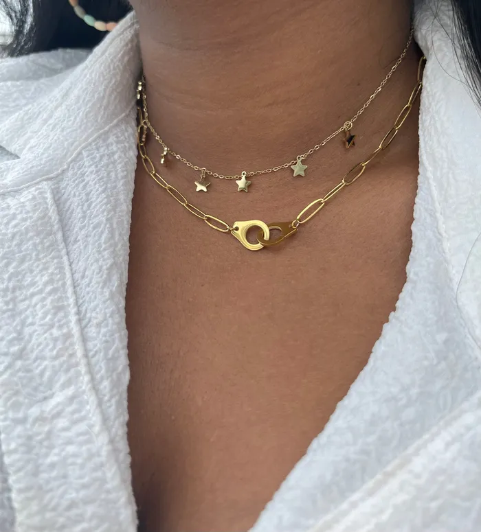 handcuff paperclip necklace bubs sass Necklaces