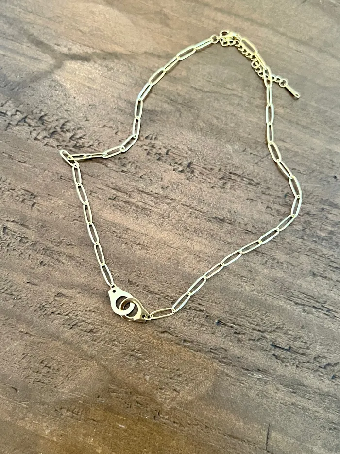 handcuff paperclip necklace bubs sass Necklaces