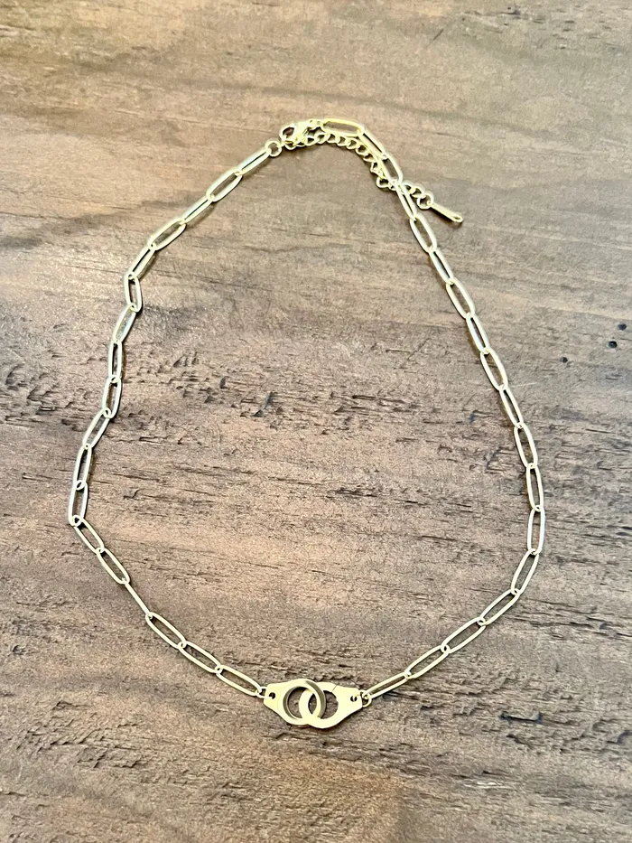 handcuff paperclip necklace bubs sass Necklaces