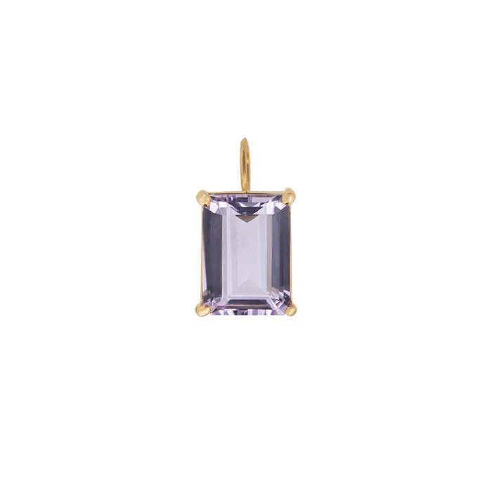LARGE ROCK RECTANGLE PENDANT IN 18K YELLOW GOLD PLATED SILVER WITH AMETHYST Jack Vartanian Necklaces LARGE ROCK RECTANGLE PENDANT IN 18K YELLOW GOLD PLATED SILVER WITH AMETHYST Jack Vartanian Necklaces