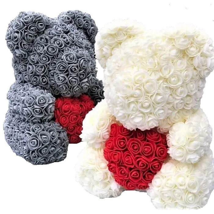 Luxury Rose Bear With Heart Madeofrose Necklaces