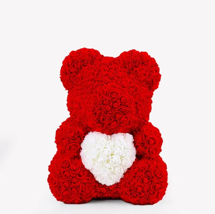 Luxury Rose Bear With Heart Madeofrose Necklaces