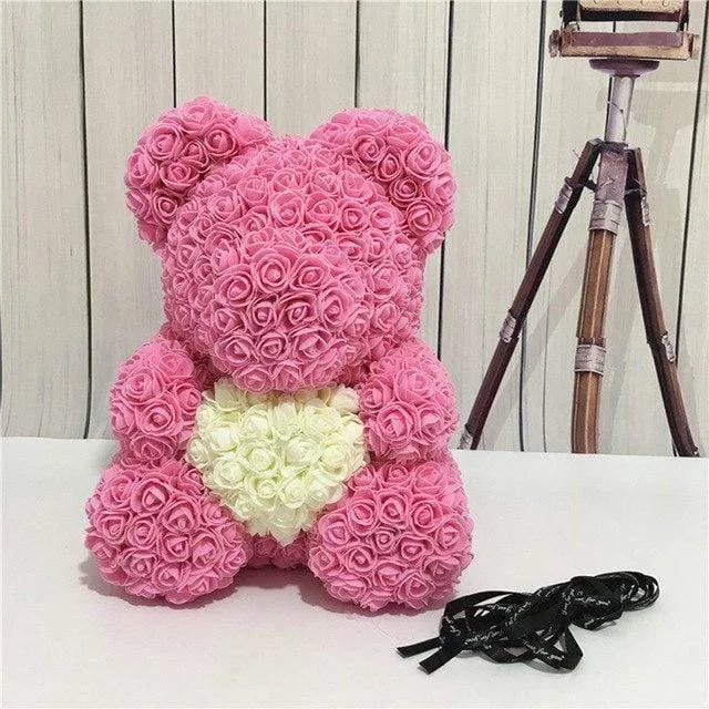 Luxury Rose Bear With Heart Madeofrose Necklaces