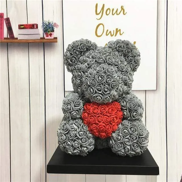 Luxury Rose Bear With Heart Madeofrose Necklaces