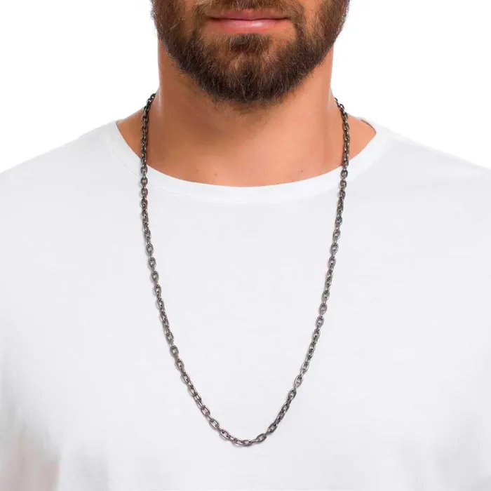 Necklaces Jack Vartanian Solid Chain Necklace With Black Rhodium Plated Silver Necklaces Jack Vartanian Solid Chain Necklace With Black Rhodium Plated Silver
