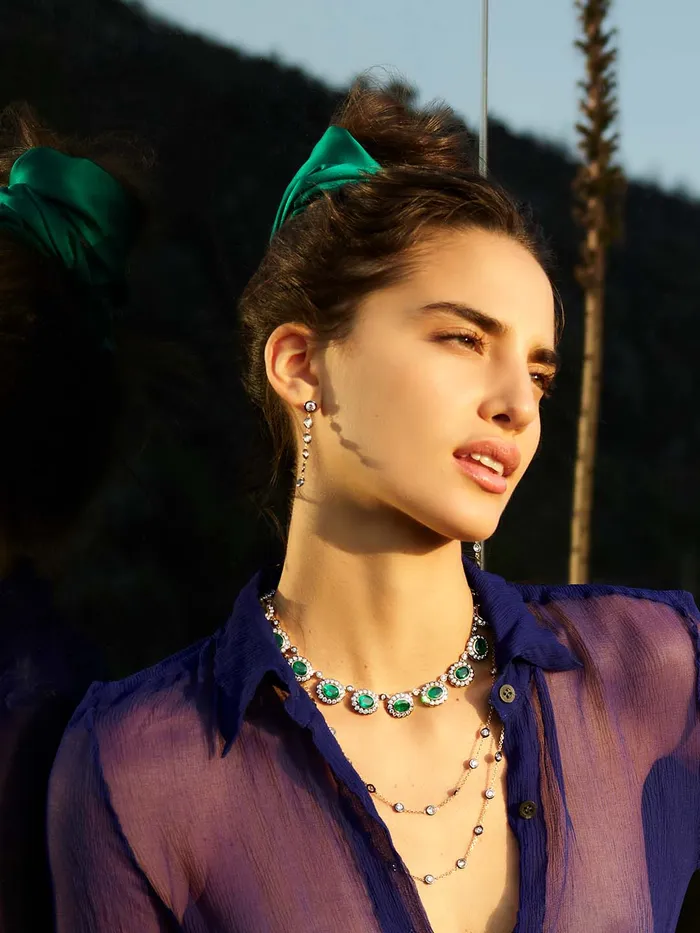 Necklaces Marlo Laz Alexandra Necklace Emerald Necklaces Marlo Laz Alexandra Necklace Emerald