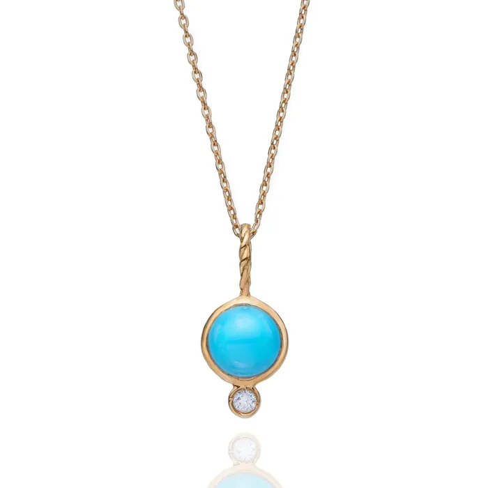Necklaces Nayla Shami Sleeping Beauty Turquoise Cabochon Necklace