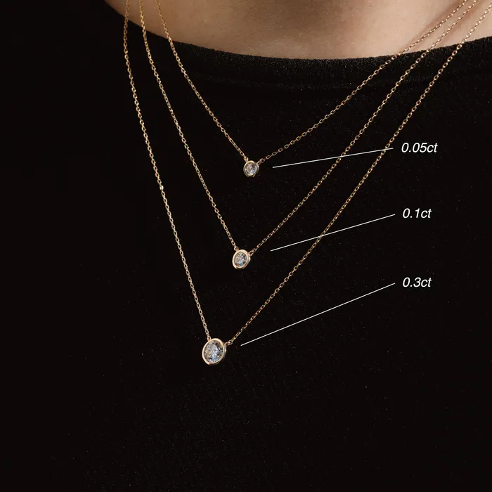 PRMAL Necklaces 01ct Bezel Diamond Necklace PRMAL Necklaces 01ct Bezel Diamond Necklace